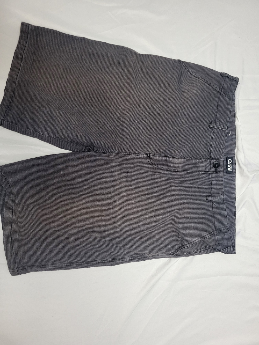 Warehouse Men's Charcoal Flat-Front Shorts
